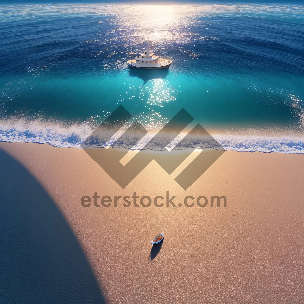 Picture of Golden Horizon over Serene Seaside Beach