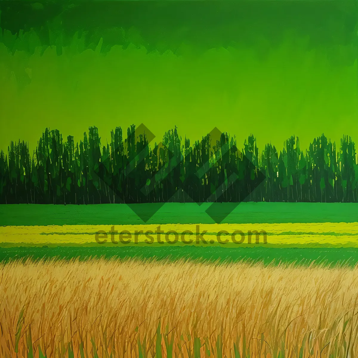 Picture of Wheat Field Under Sunny Sky