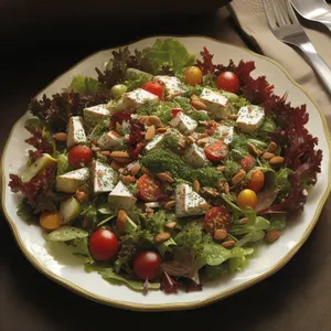 Delicious Vegetarian Chickpea Salad with Fresh Vegetables