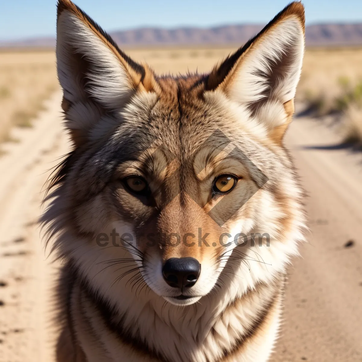 Picture of Furry Brown Domestic Dog - Wolf-Like Pet