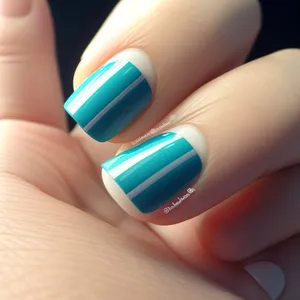 Closeup of Hand with Beautifully Manicured Nails