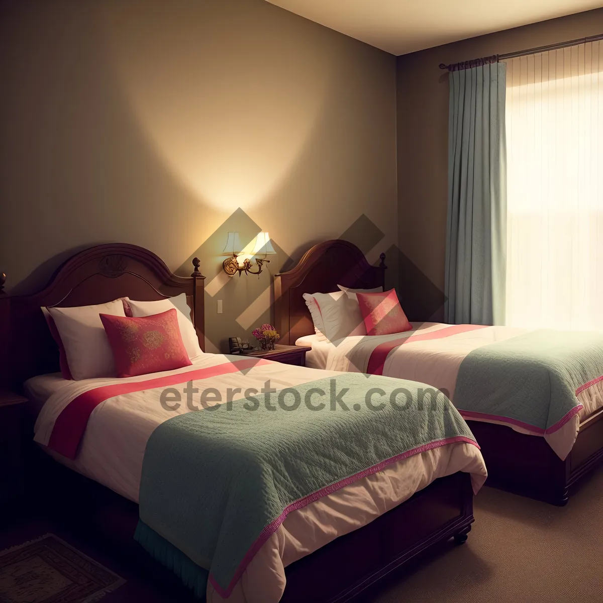 Picture of Modern Bedroom with Cozy Interior and Stylish Furniture