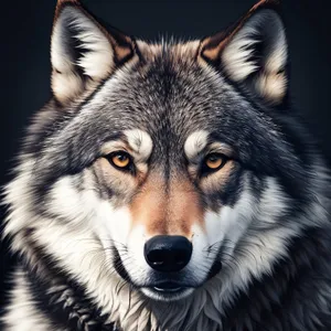 Majestic Timber Wolf - Wild Canine with Captivating Eyes
