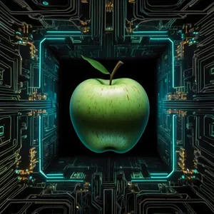 3D Apple Digital Render Graphics