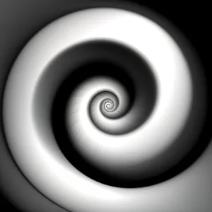 Swirling Digital Art with Shiny 3D Patterns