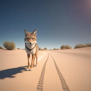 Majestic Canine Sled Dog in Wild Terrain