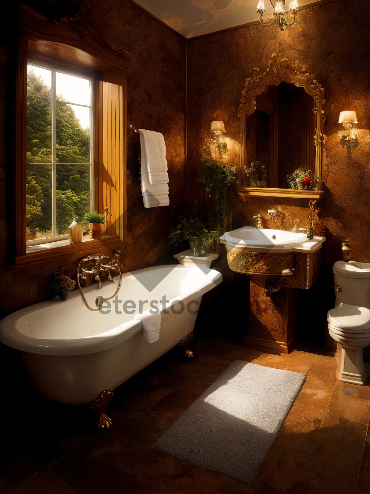 Picture of Modern luxury bathroom with sleek design