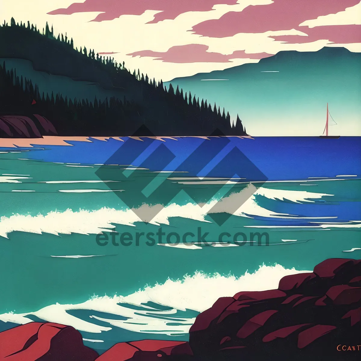 Picture of Serenity by the Seashore