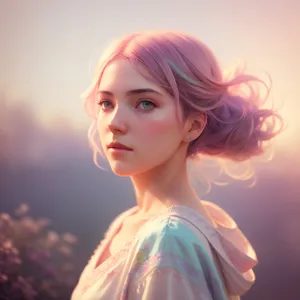 Beautiful Princess Portrait: Attractive Blonde Lady with Elegant Style