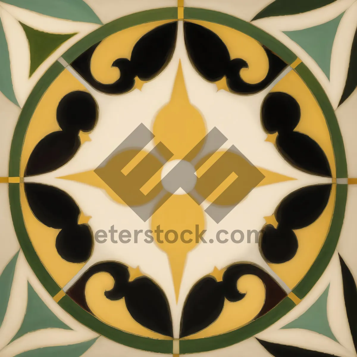 Picture of Decorative Floral Arabesque Pattern for Wallpaper Illustration