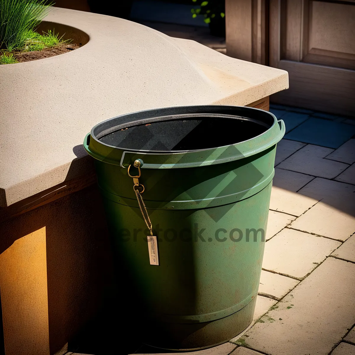 Picture of Rain Barrel: Water-saving Solution for Sustainable Gardening.