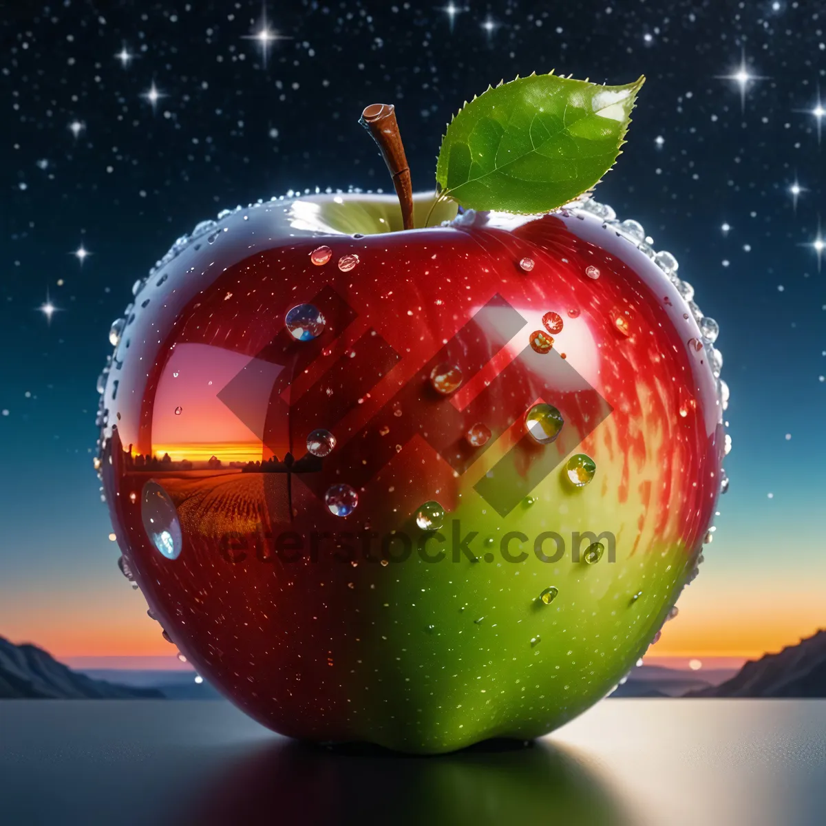 Picture of Juicy fresh red apples - vitamin-rich, delicious snack.