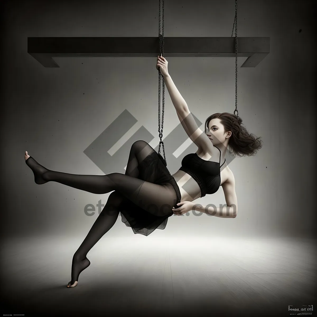 Picture of Seductive Studio Dancer: Pole Art in Black