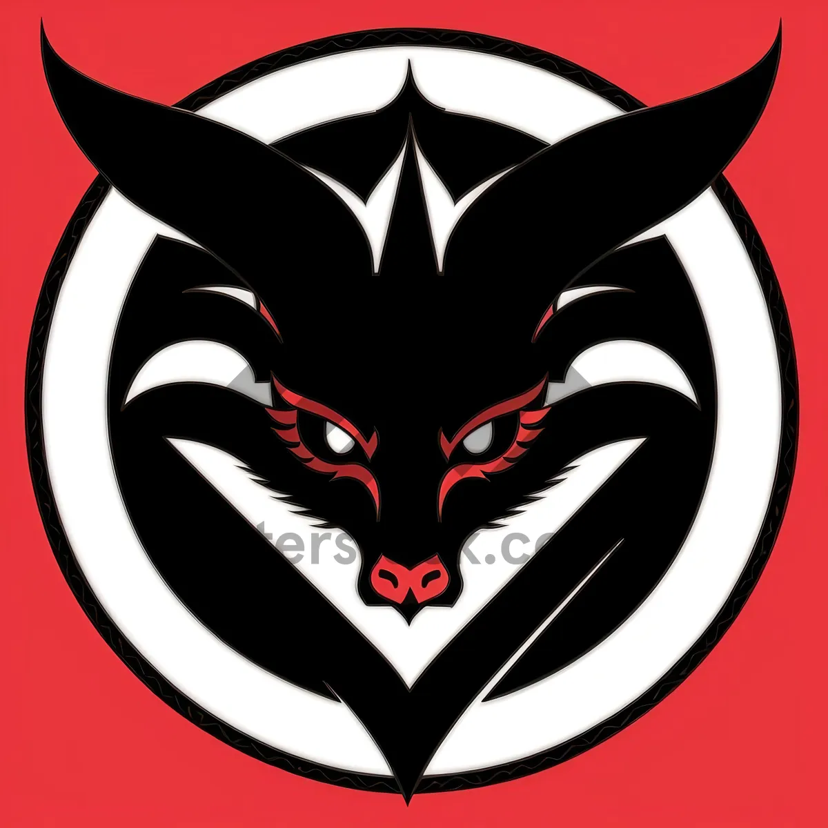 Picture of Black Heraldic Symbol Art Graphic Design Icon