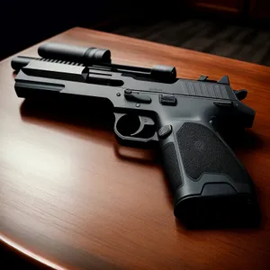 Black Military Handgun for Security and Protection