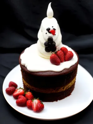 Delicious Berry Chocolate Cake with Fresh Cream