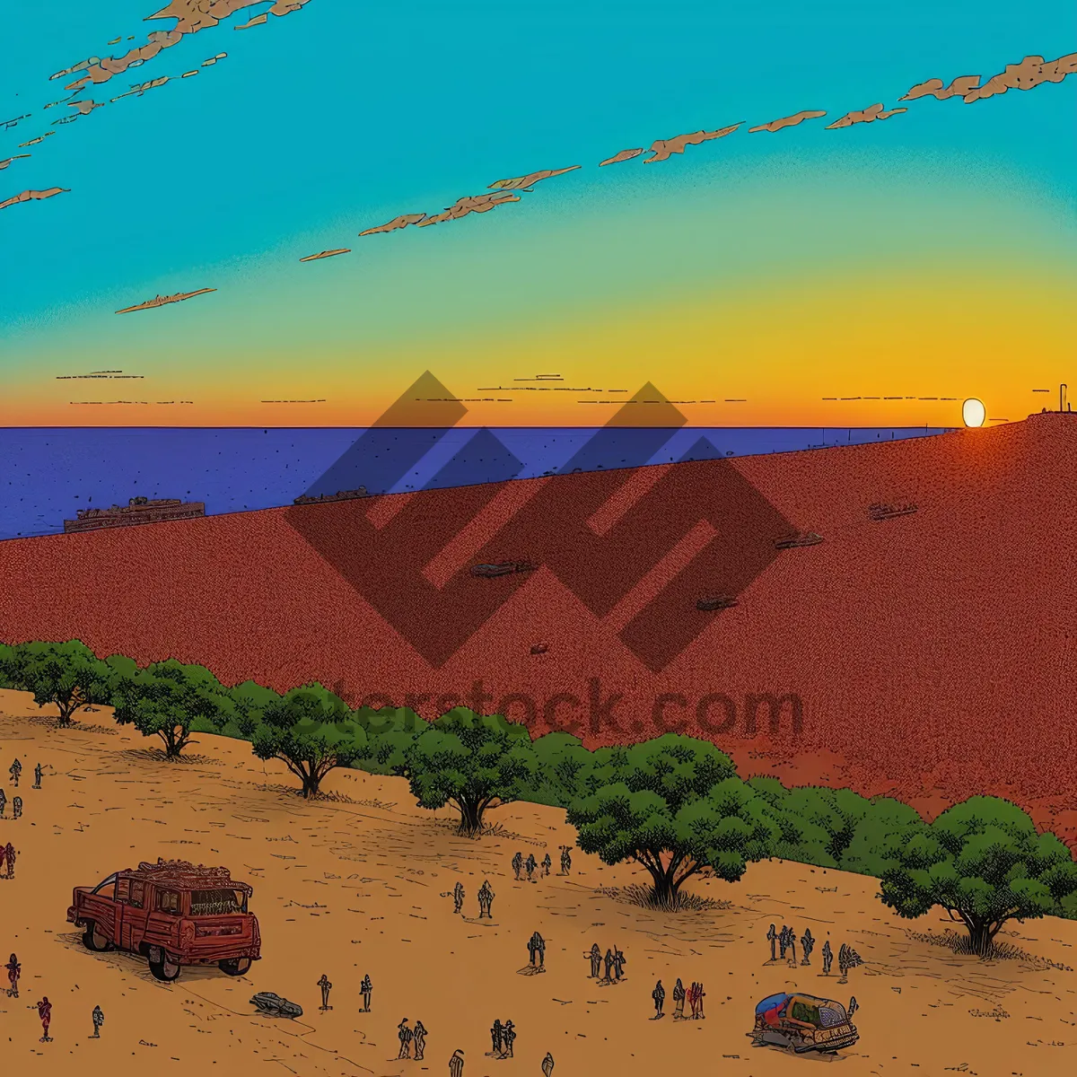Picture of Serenity at Sunset: Majestic Desert Dunes