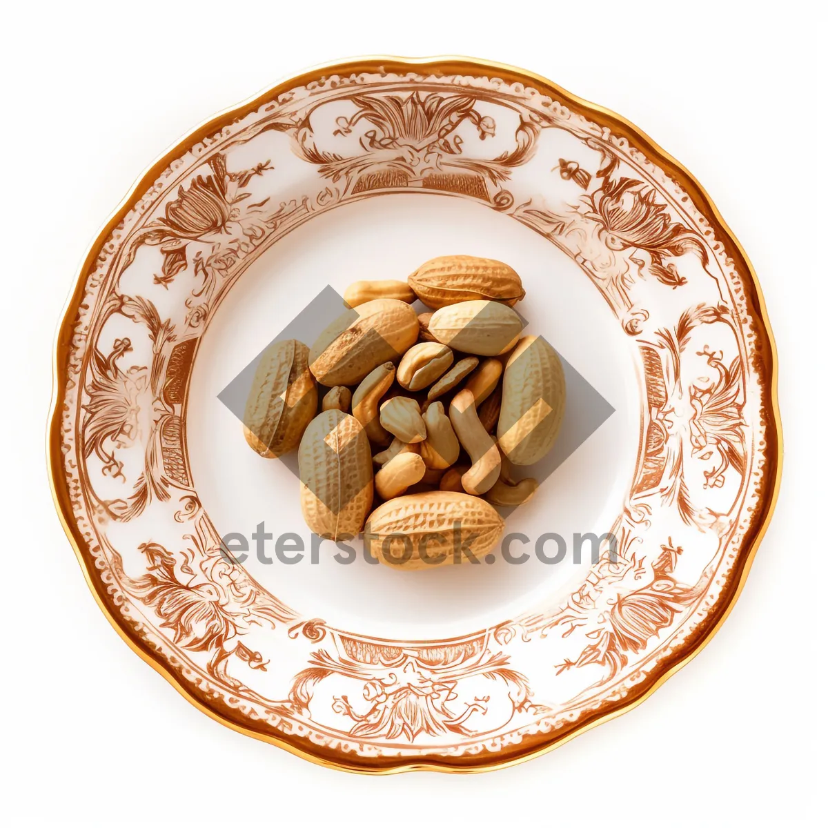 Picture of Delicious coffee cup with roasted nuts and seeds.