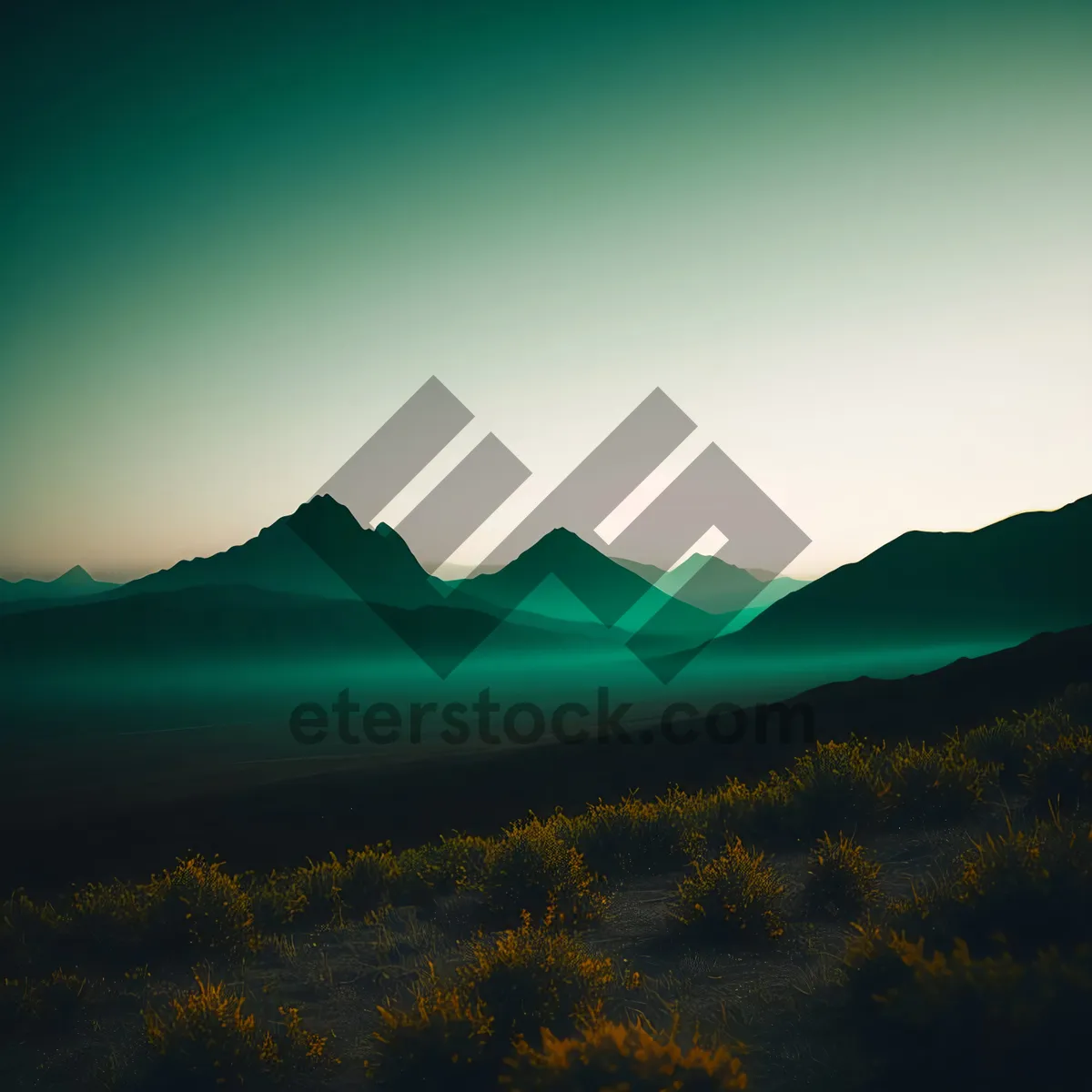 Picture of Serene Sunset Over Mountain Meadow