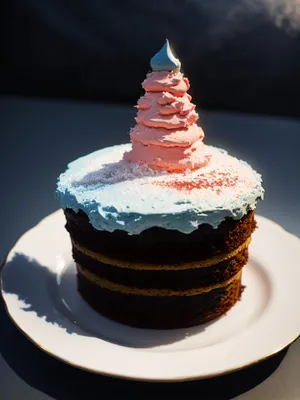 Sweet Berry Cake with Whipped Cream