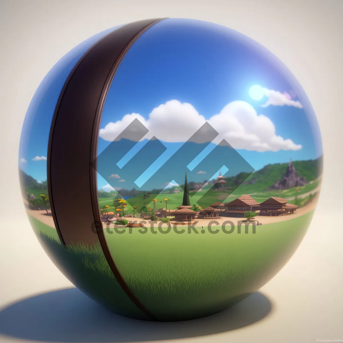 Picture of Worldview Reflection: A 3D Globe with Glass-Like Reflection