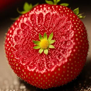 Vibrant, Freshly-Picked Strawberry Delights the Senses