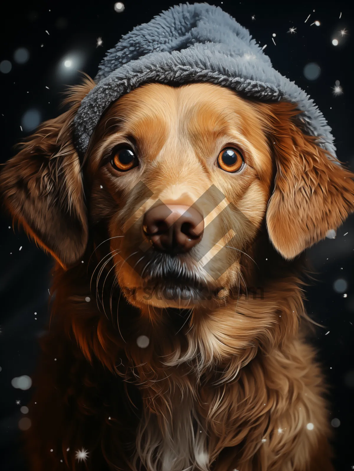 Picture of Golden Retriever Puppy - Adorable Canine Companion Portrait