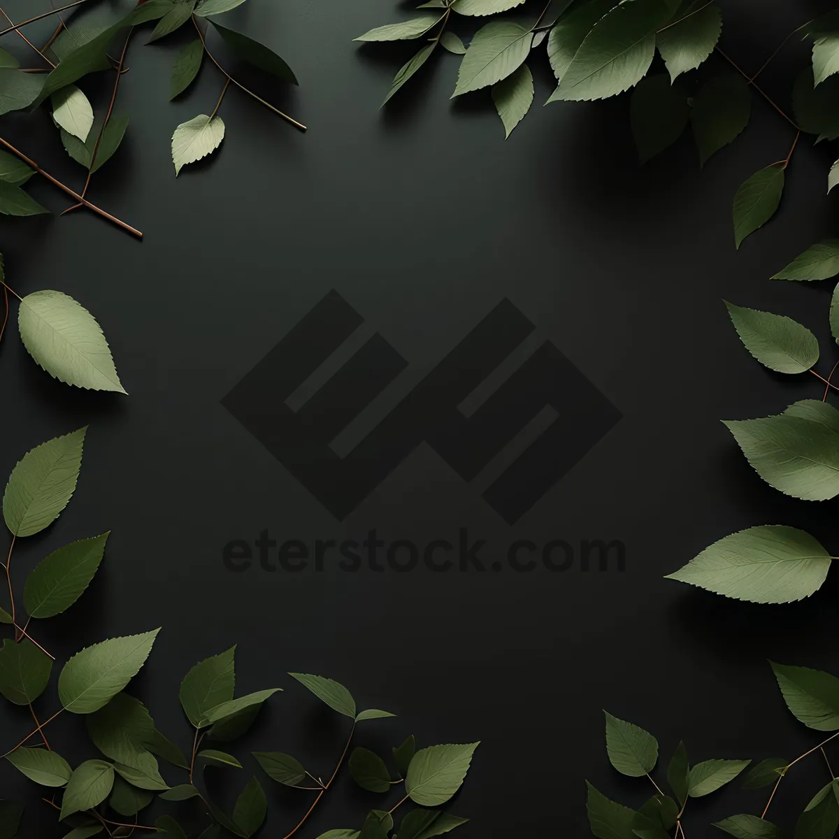 Picture of Summer Foliage: Vibrant Leafy Branch in a Natural Forest