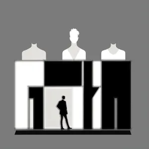 Elegant 3D Boutique Business Design Icon