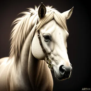 Majestic Chestnut Stallion Grazing in Field