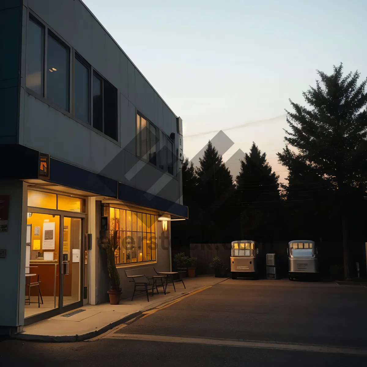 Picture of Sunny day view of city university building exterior