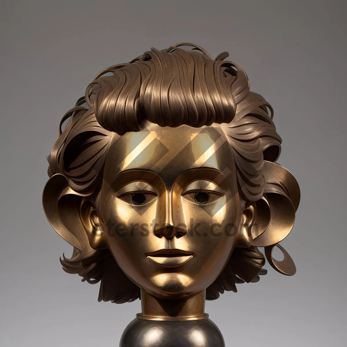 Picture of Exquisite Fashion Model with Intricate Bronze Bust