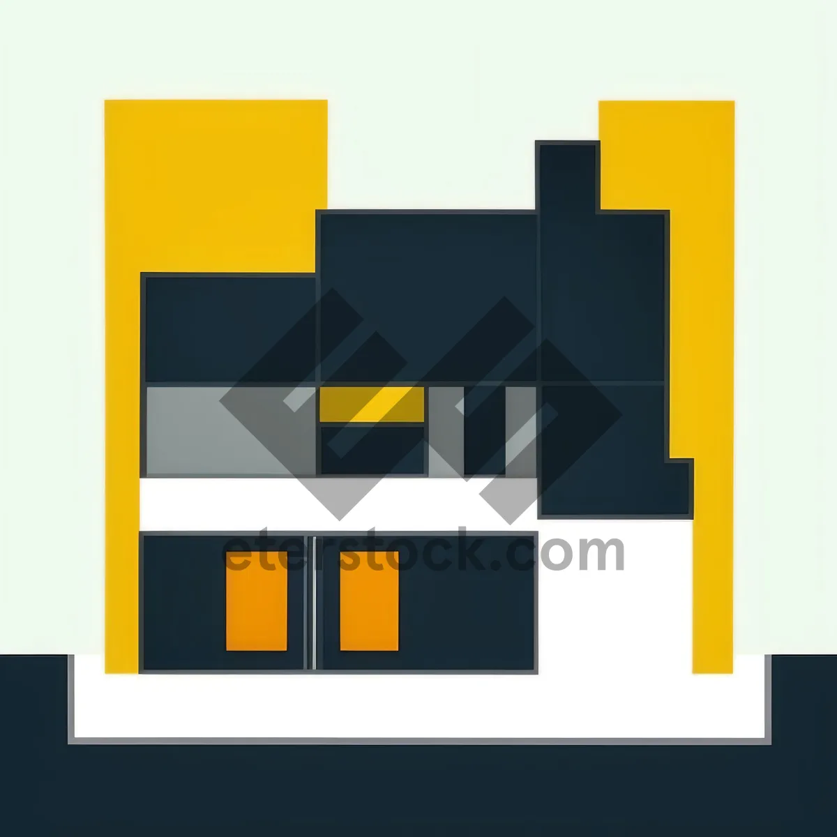 Picture of 3D design icon symbol set collection