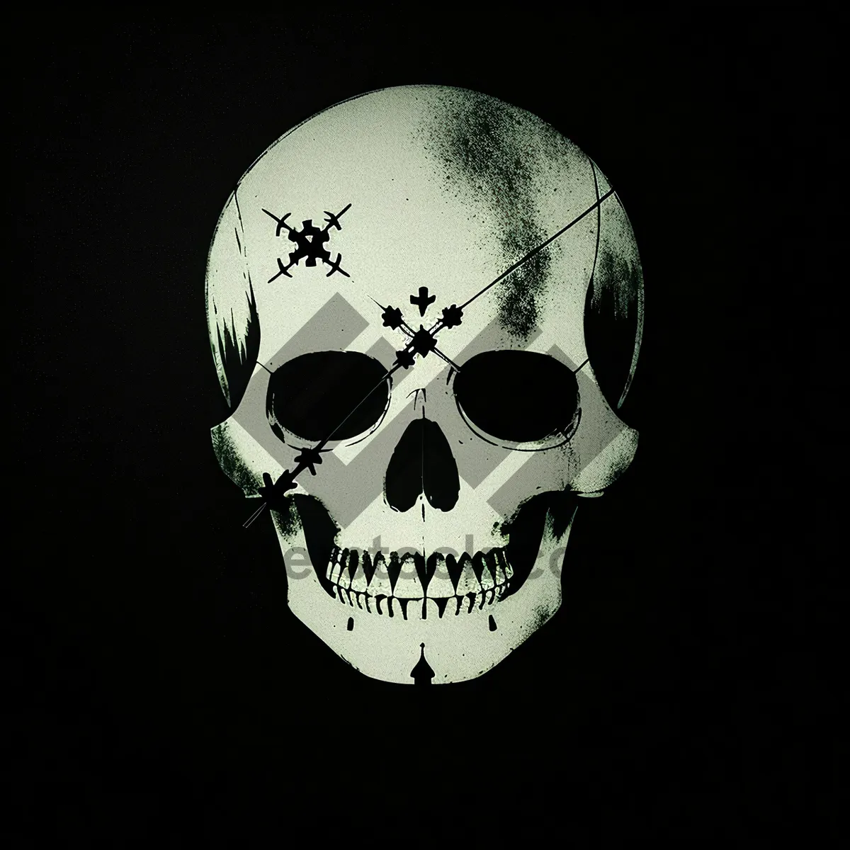 Picture of Sinister Skull and Bones: A Spooky Pirate's Death