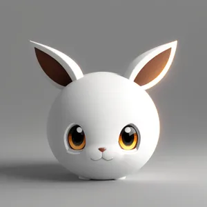 Shiny Cute Bunny Cartoon Icon
