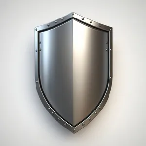Shiny 3D Heraldry Frame Emblem Shield