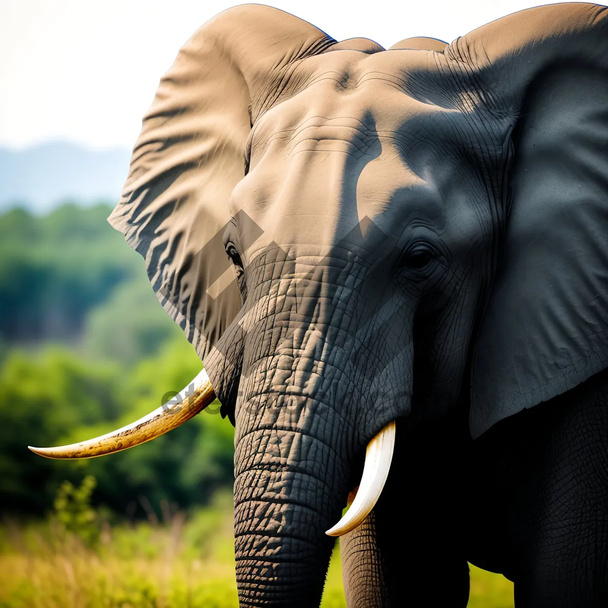 Picture of South African Park Elephant: Majestic Safari Wildlife