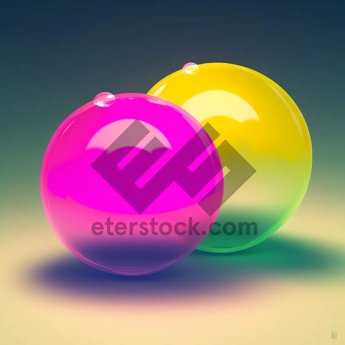 Picture of Colorful Glass Button Set - Bright Shiny Sphere Icons