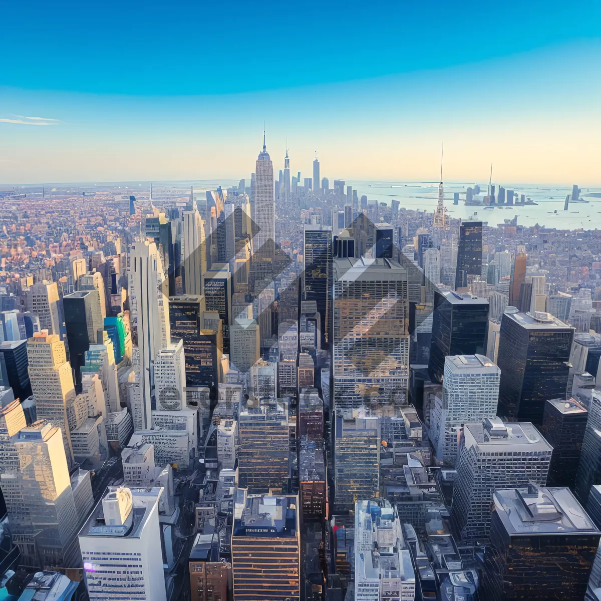 Picture of Metropolitan Skyline at Sunset: Business District's Modern Tower