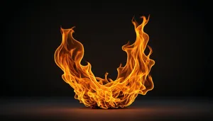 Orange flame design symbolizing danger and heat