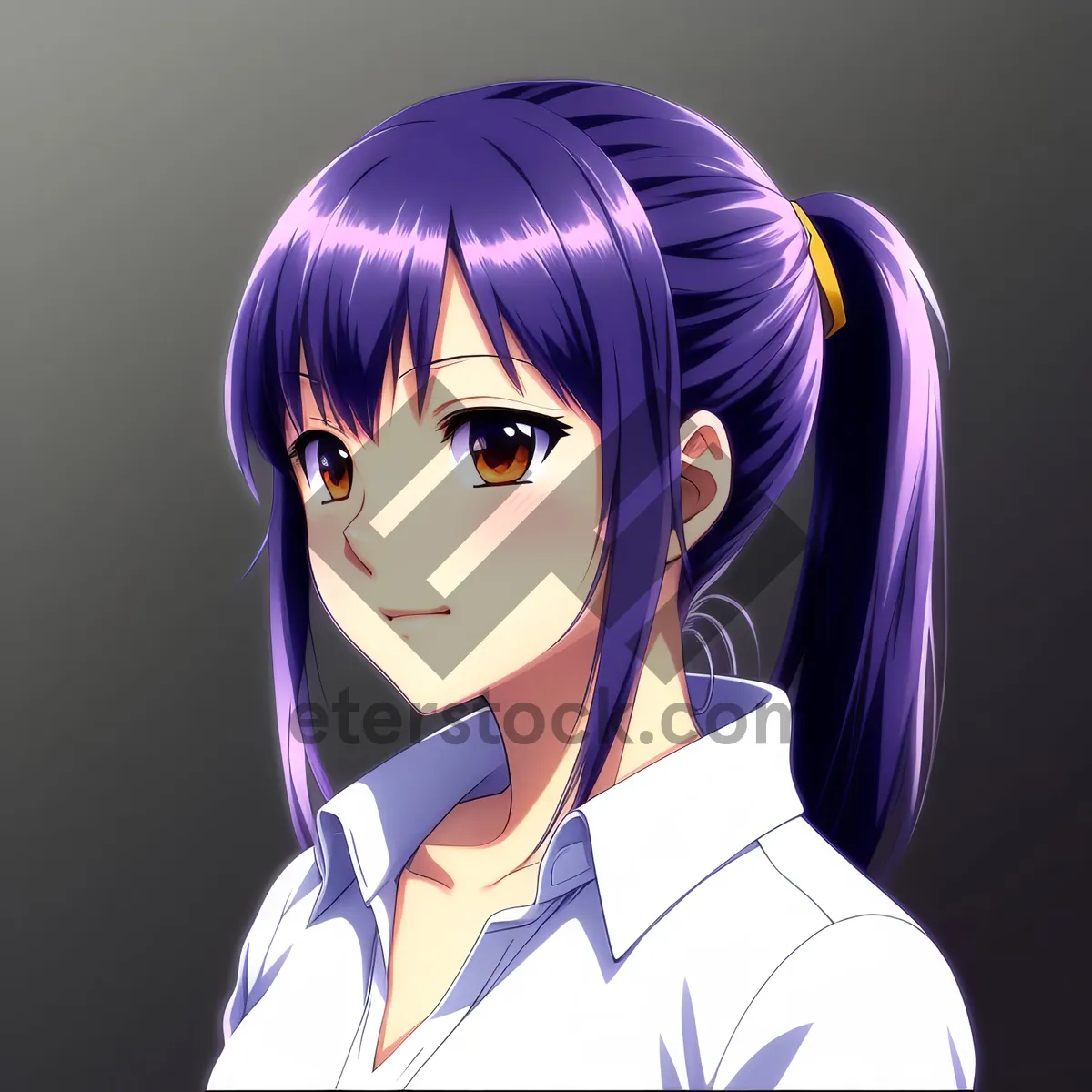 Picture of Fashionable Cartoon Portrait with Artistic Makeup and Hair