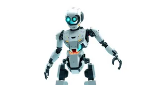 Futuristic Cartoon Robot Character in Modern 3D Technology