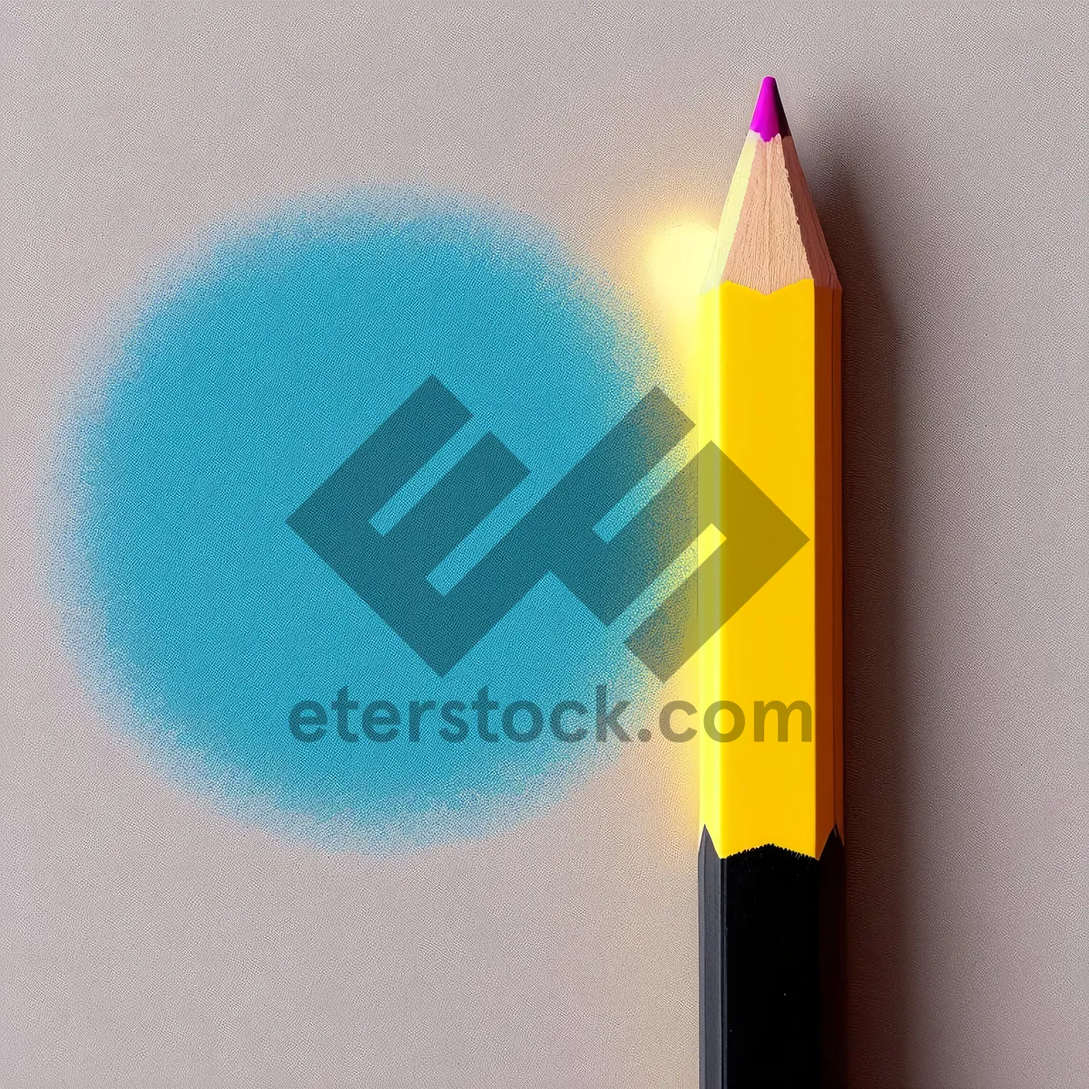 Picture of Vibrant Art Supplies: Colorful Wooden Pencils and Marker