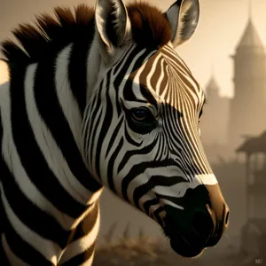 South African Zebra in Striking Stripes