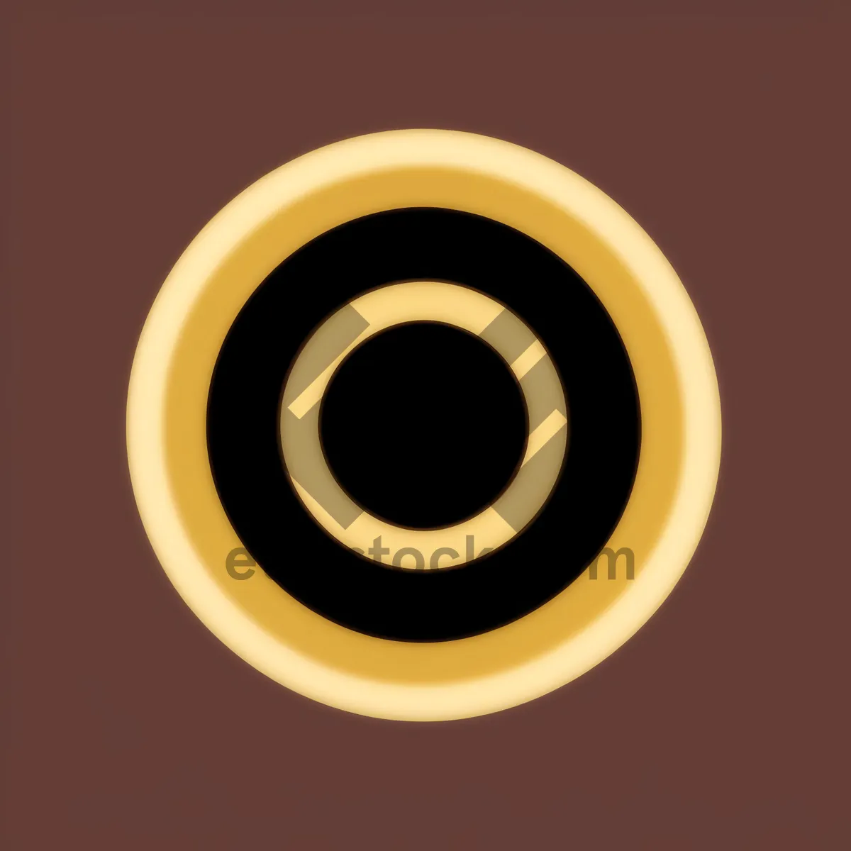 Picture of Shiny 3D Circle Icon with Modern Swirl Design