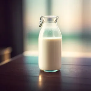 Dairy Delight: Nutrient-rich Milk in Transparent Bottle
