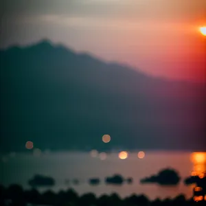 Vibrant Summer Sunset Over Cloudy Horizon