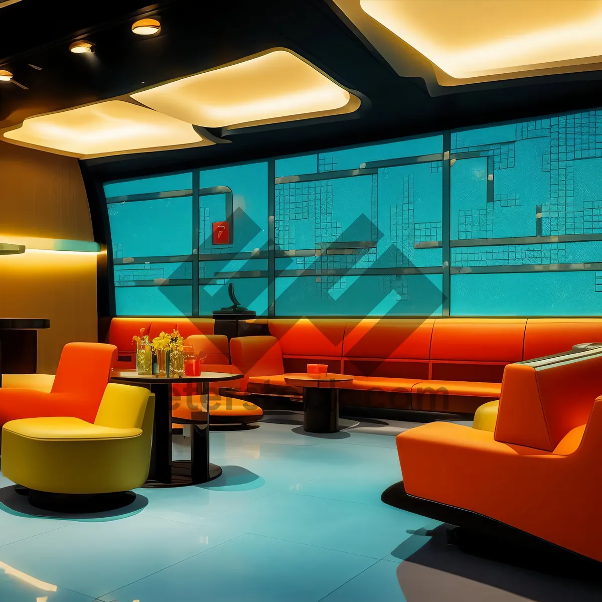 Picture of Modern Centerpiece: Elegant Interior Design with Contemporary Furniture