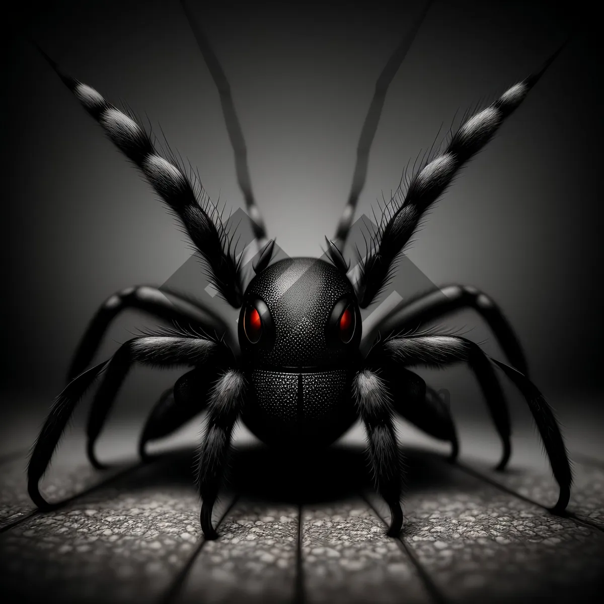 Picture of Close-up of Elegant Black Widow Spider