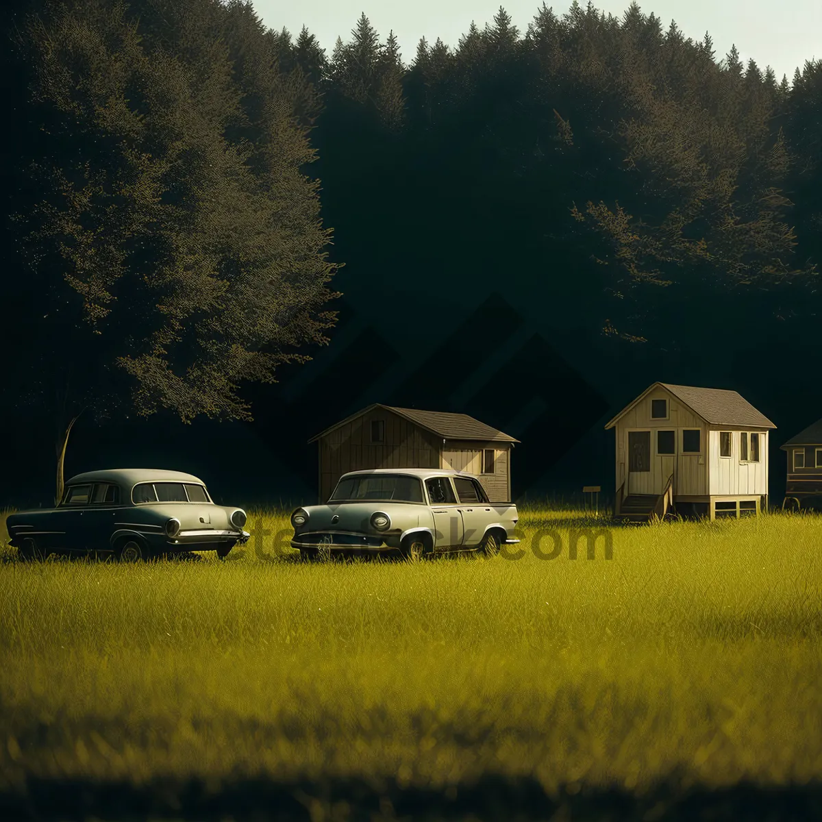 Picture of Rural Farmhouse Under Sunny Skies